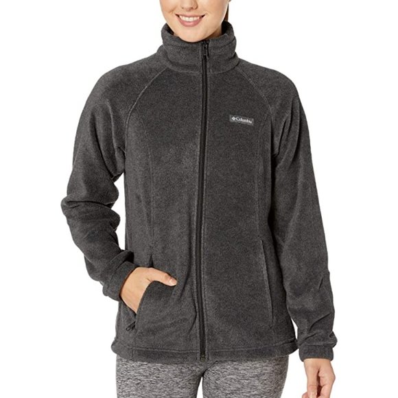 Columbia Benton Springs Full Zip Fleece Jacket Gray Large - Picture 2 of 10